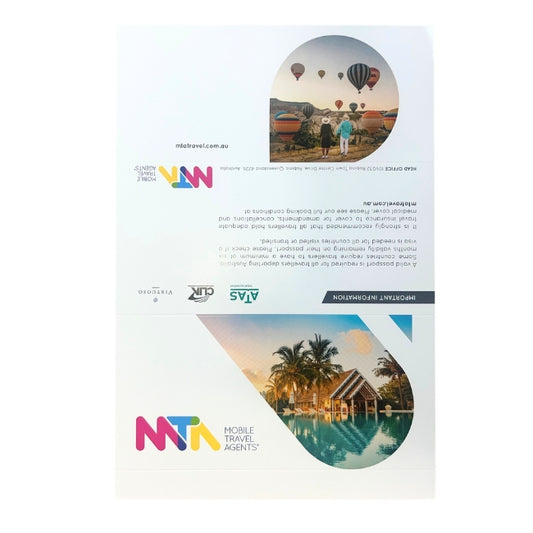 Itinerary covers - cardboard tri-fold (pack of 100)